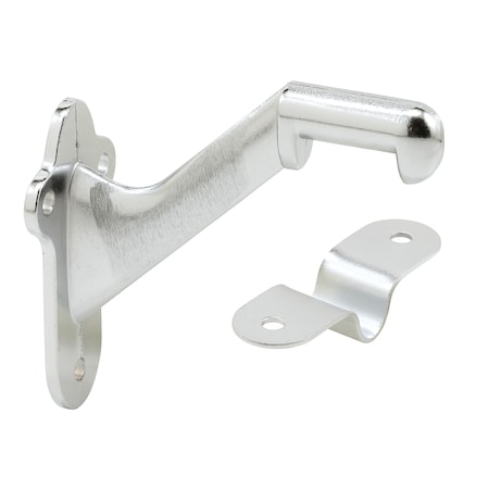 Prime-Line Staircase Handrail Support Bracket, Diecast Zinc Construction, Satin Finish Single Pack MP11231-1